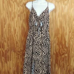 J for Justify Zebra Print Cutout Dress M